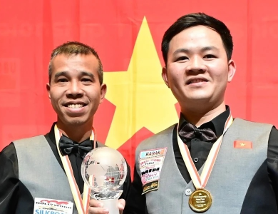 Bida carom 3 băng Việt Nam quyết tâm bảo vệ ngôi vô địch đồng đội thế giới