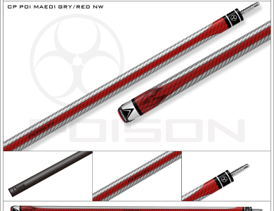 Poison M-10 Ngọn Full Carbon | Cơ Bida Lỗ Chính Hãng