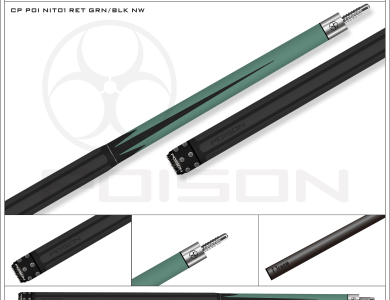 Poison Nitro-08 Ngọn Full Carbon | Cơ Bida Lỗ Chính Hãng