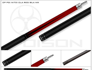 Poison Nitro-11 Ngọn Full Carbon | Cơ Bida Lỗ Chính Hãng