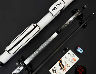 Gậy Bida Lỗ Leadsuper LS-A Trắng Xám –Ngọn Full Carbon Chính Hãng Cao Cấp