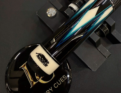 CHUÔI CƠ BIDA LỖ PREDATOR TRUE SPLICE 16 LIMITED EDITION - GỖ MUN ĐEN ĐIỂM XANH DƯƠNG/XANH NGỌC - TAY CẦM DA CAO CẤP