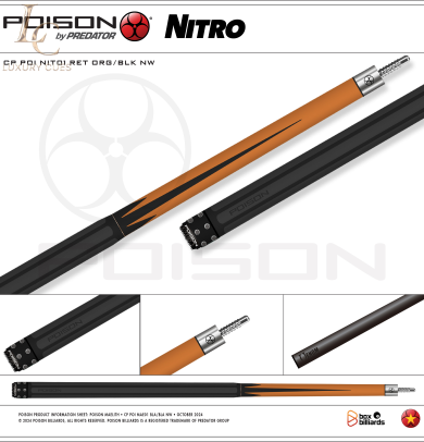 Poison Nitro-07 Ngọn Full Carbon | Cơ Bida Lỗ Chính Hãng