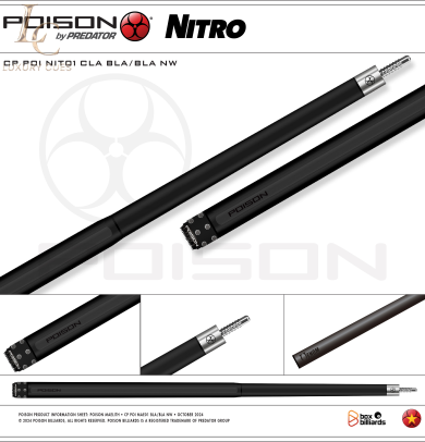 Poison Nitro-09 Ngọn Full Carbon | Cơ Bida Lỗ Chính Hãng