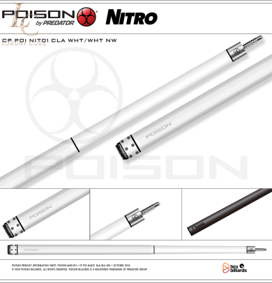 Poison Nitro-10 Ngọn Full Carbon | Cơ Bida Lỗ Chính Hãng