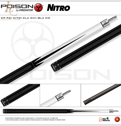 Poison Nitro-12 Ngọn Full Carbon | Cơ Bida Lỗ Chính Hãng