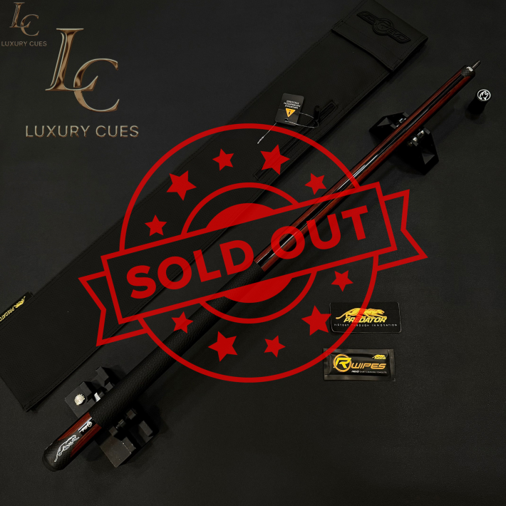 Chuôi Predator P3 Revo Red Tiger Cue Matte Black & Rengas Stripes
