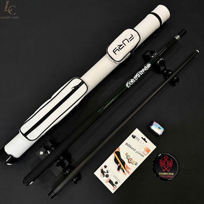 Gậy Bida Lỗ Leadsuper DR Xanh Rêu –Ngọn Full Carbon Chính Hãng Cao Cấp
