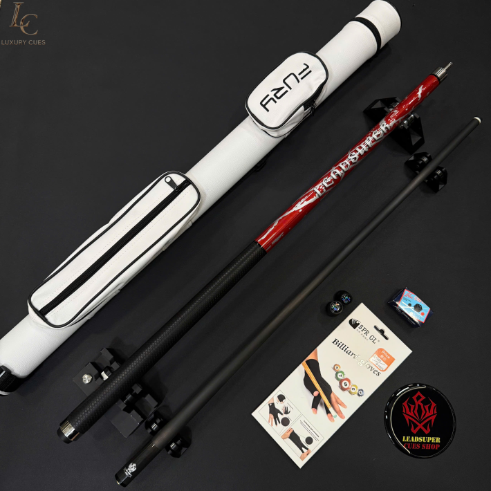 Gậy Bida Lỗ Leadsuper V2 Đỏ –Ngọn Full Carbon Chính Hãng Cao Cấp