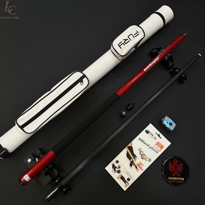 Gậy Bida Lỗ Leadsuper V1 Đỏ –Ngọn Full Carbon Chính Hãng Cao Cấp