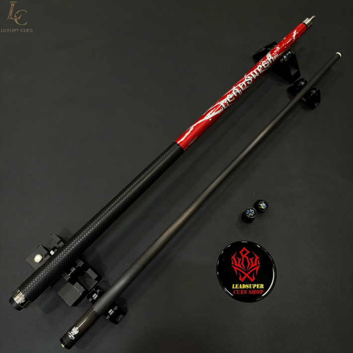 Gậy Bida Lỗ Leadsuper V2 Đỏ –Ngọn Full Carbon Chính Hãng Cao Cấp