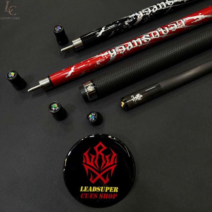 Gậy Bida Lỗ Leadsuper V2 Đen –Ngọn Full Carbon Chính Hãng Cao Cấp