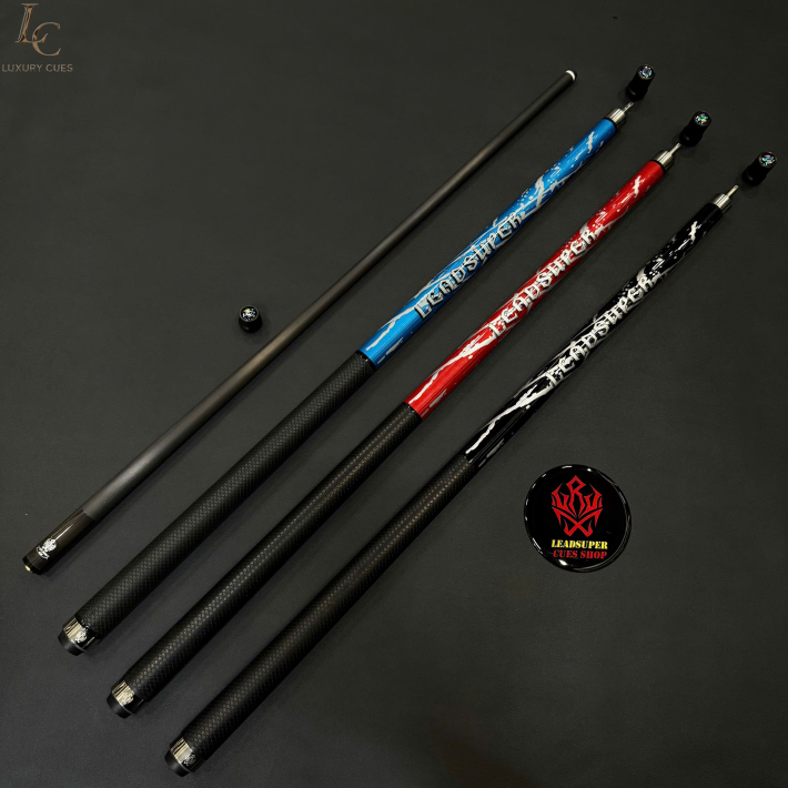 Gậy Bida Lỗ Leadsuper V2 Đỏ –Ngọn Full Carbon Chính Hãng Cao Cấp