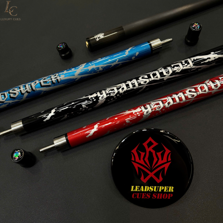 Gậy Bida Lỗ Leadsuper V2 Đỏ –Ngọn Full Carbon Chính Hãng Cao Cấp