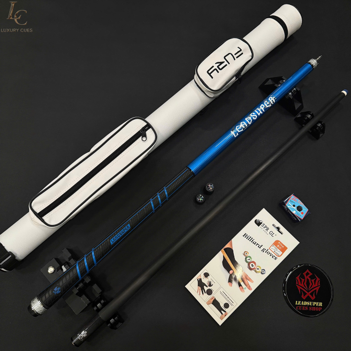 Gậy Bida Lỗ Leadsuper Dragon Xanh –Ngọn Full Carbon Chính Hãng Cao Cấp