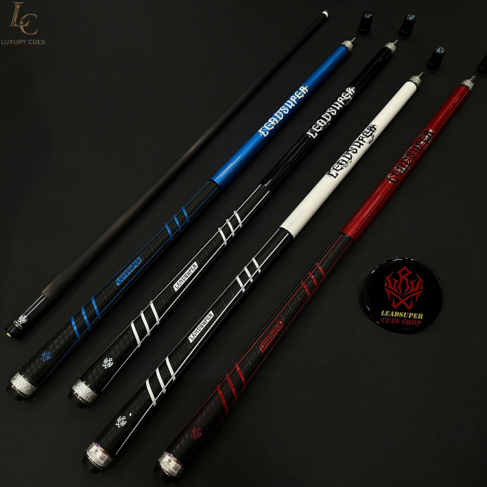 Gậy Bida Lỗ Leadsuper Dragon Đen –Ngọn Full Carbon Chính Hãng Cao Cấp