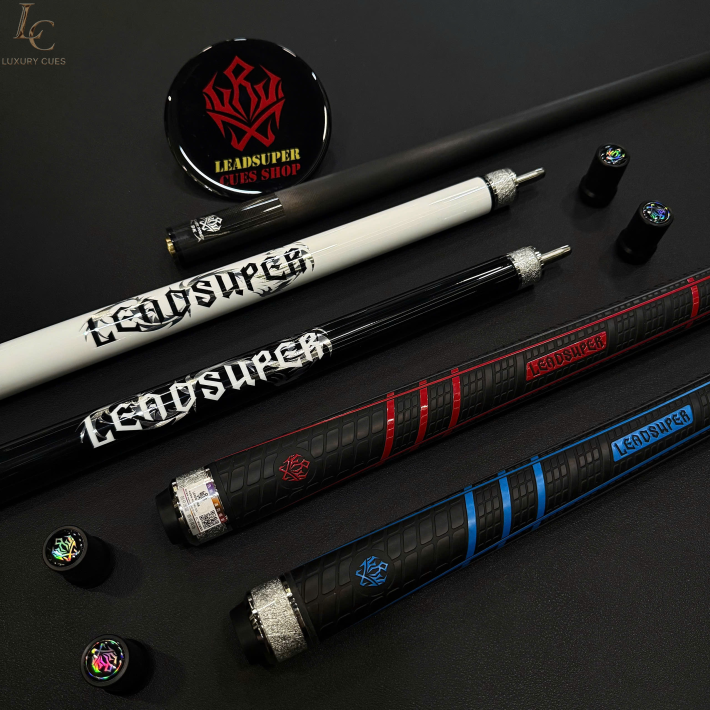 Gậy Bida Lỗ Leadsuper Dragon Đen –Ngọn Full Carbon Chính Hãng Cao Cấp