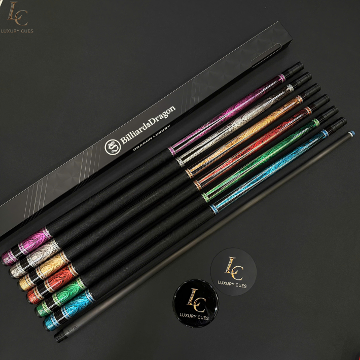Gậy Bida Lỗ Dragon Luxury Pink  –Ngọn Full Carbon Chính Hãng Cao Cấp