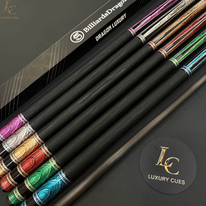 Gậy Bida Lỗ Dragon Luxury Grey–Ngọn Full Carbon Chính Hãng Cao Cấp