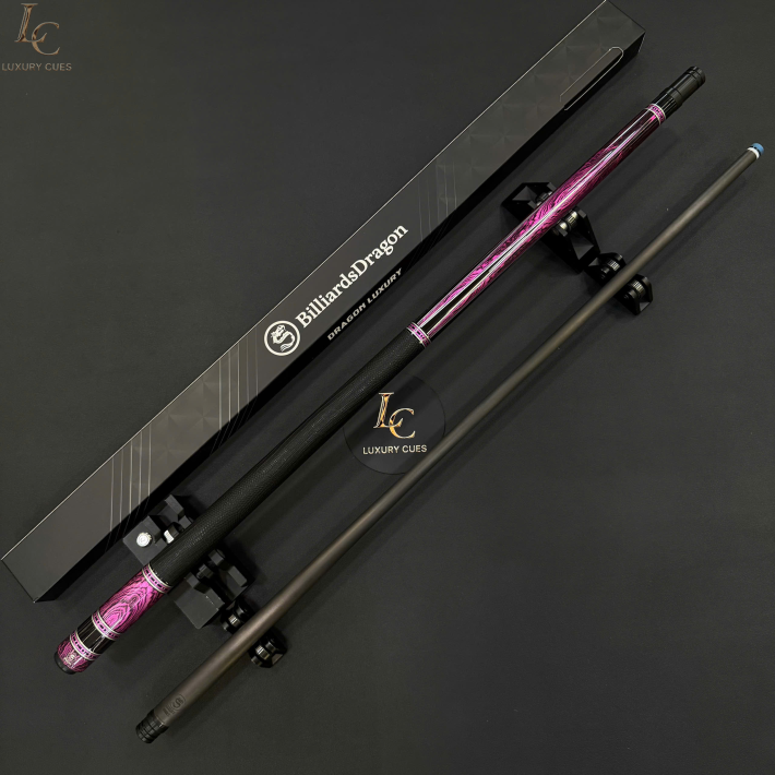 Gậy Bida Lỗ Dragon Luxury Pink  –Ngọn Full Carbon Chính Hãng Cao Cấp