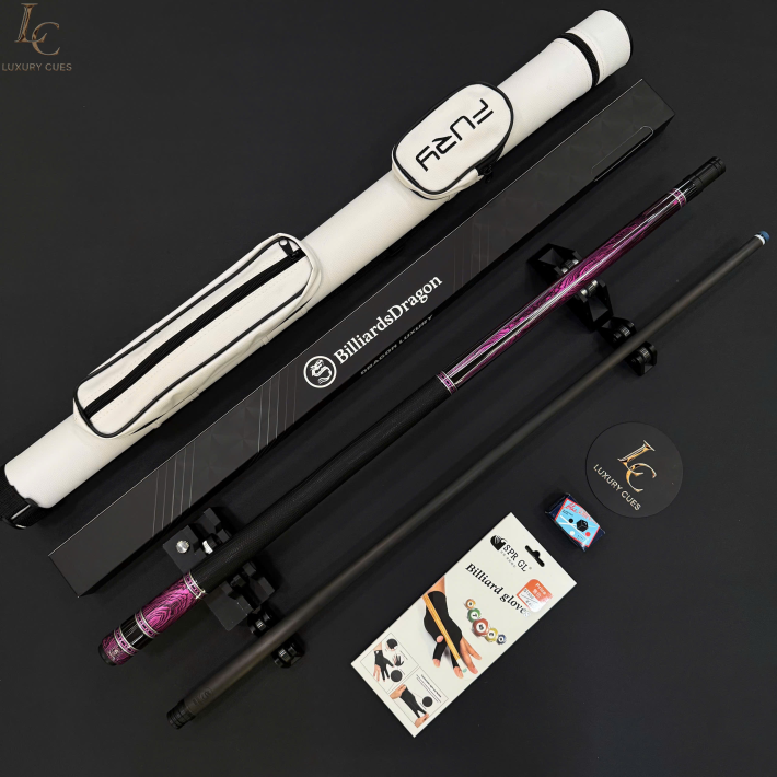 Gậy Bida Lỗ Dragon Luxury Pink  –Ngọn Full Carbon Chính Hãng Cao Cấp