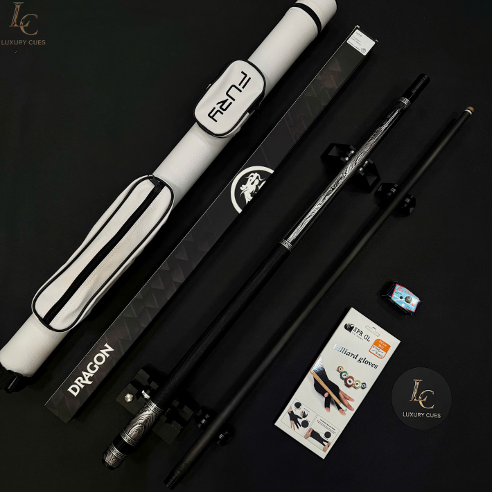 Gậy Bida Lỗ Dragon Luxury Grey–Ngọn Full Carbon Chính Hãng Cao Cấp