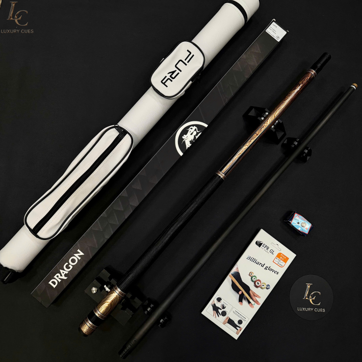 Gậy Bida Lỗ Dragon Luxury Gold–Ngọn Full Carbon Chính Hãng Cao Cấp