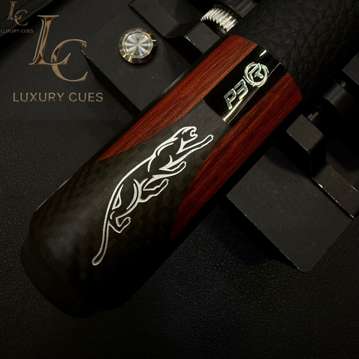 Chuôi Predator P3 Revo Red Tiger Cue Matte Black & Rengas Stripes