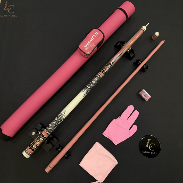 Cuppa Pink B2 Ngọn Carbon Hồng | Cơ Bida Lỗ Chính Hãng