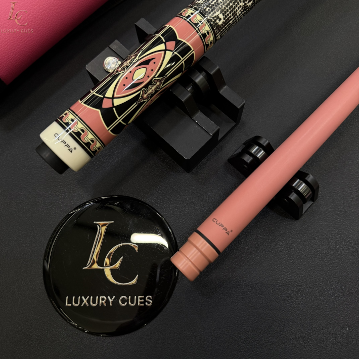 Cuppa Pink E1 Ngọn Carbon Hồng | Cơ Bida Lỗ Chính Hãng