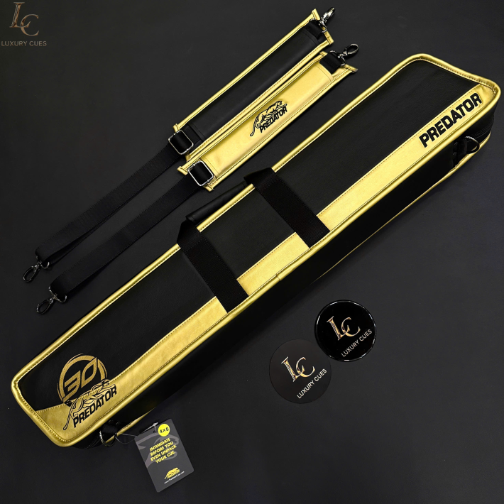 Bao đựng cơ bida Predator Roadline màu đen/vàng mềm Phiên bản kỉ niệm - 4 gốc x 8 ngọn
