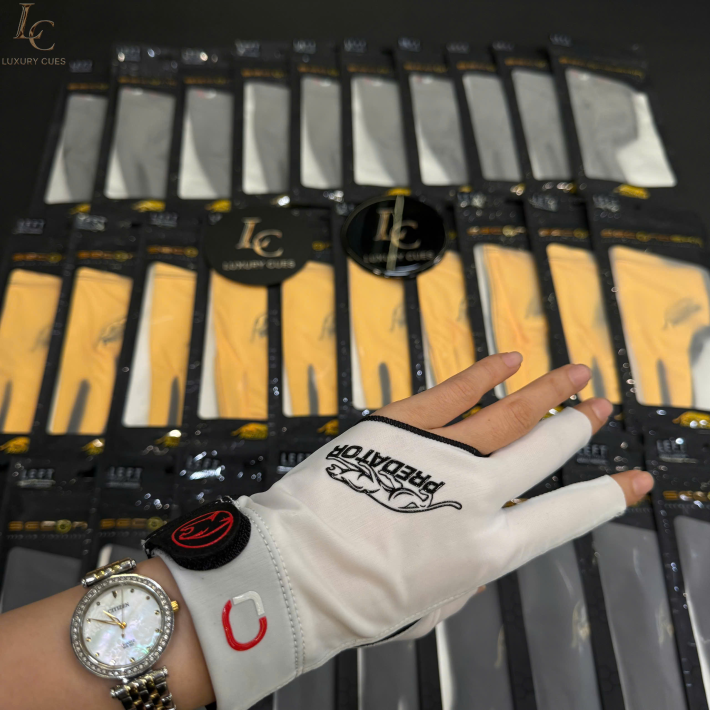 Găng tay bida Predator Second Skin Jasmin Ouschan Signature – Trắng – Tay trái 