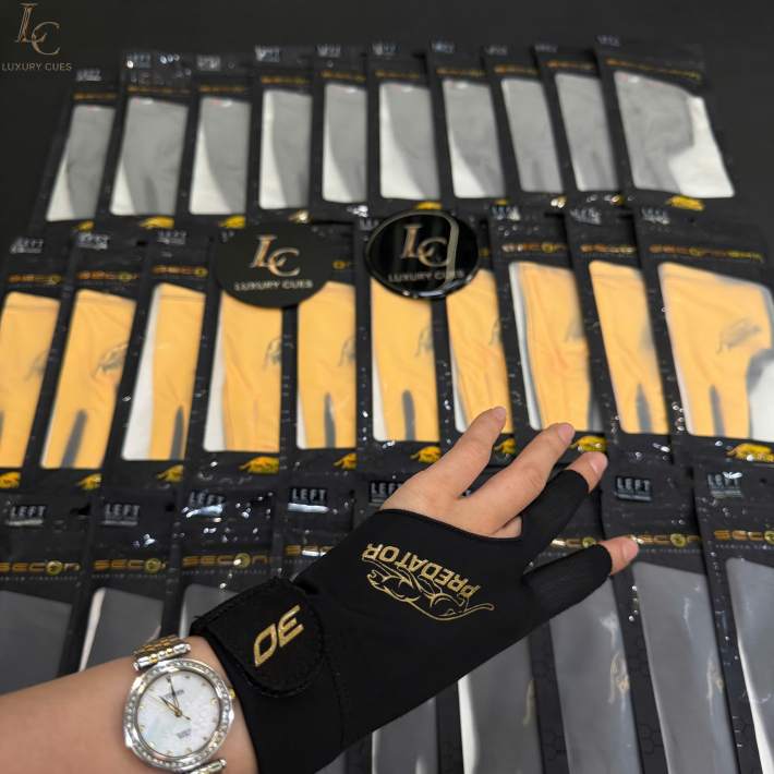 Găng tay bida Predator Second Skin Black & Gold – Phiên bản Kỷ niệm 30 năm (Tay trái)