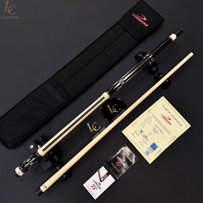 Gậy Bida Lỗ LONGONI BLACK MAMBA  LEATHER STRIPS