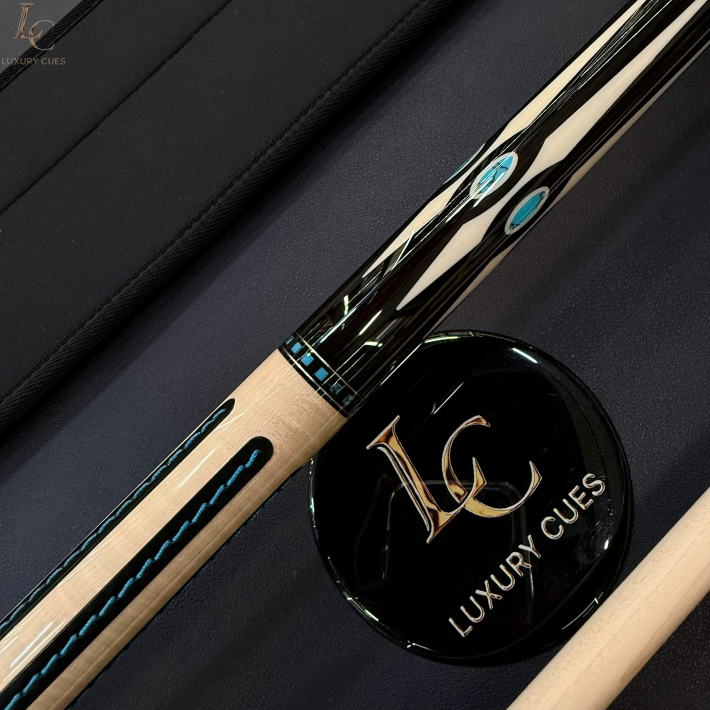 Gậy Bida Lỗ LONGONI BLACK MAMBA  LEATHER STRIPS