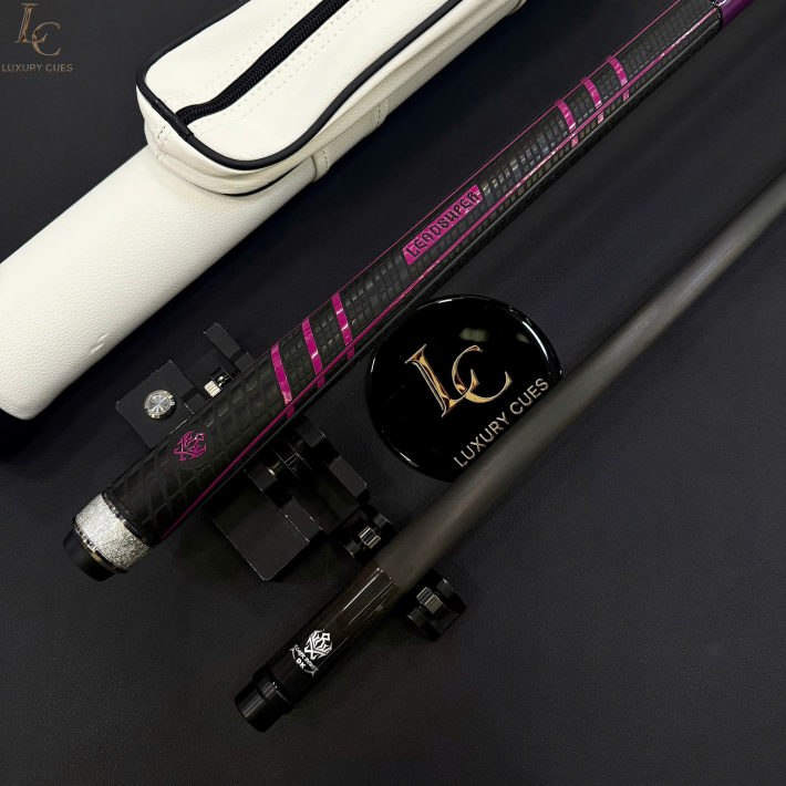 Gậy Bida Lỗ Leadsuper Dragon Tím –Ngọn Full Carbon Chính Hãng