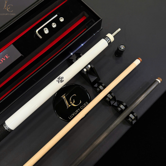 GẬY BIDA LỖ LEADSUPER LUXURY 2.0 TRẮNG - KÈM 2 NGỌN (CARBON & MỘC)