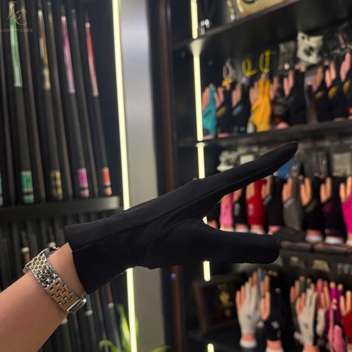 GĂNG TAY CHƠI BI-A PREDATOR SECOND SKIN MÀU ĐEN VÀ VÀNG KÍN 3 NGÓN - TAY TRÁI