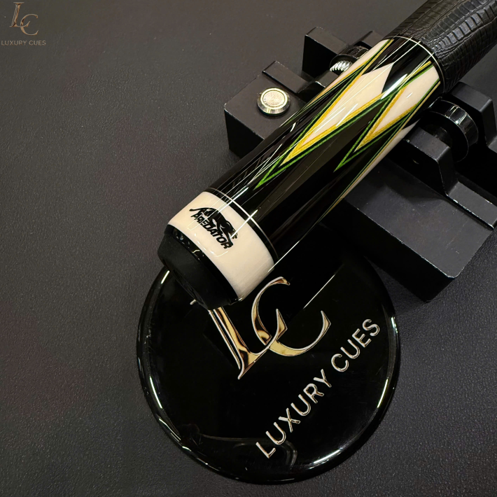 CHUÔI CƠ BIDA LỖ PREDATOR TRUE SPLICE 16 LIMITED EDITION - GỖ MUN ĐEN ĐIỂM XANH LÁ/VÀNG - TAY CẦM DA CAO CẤP