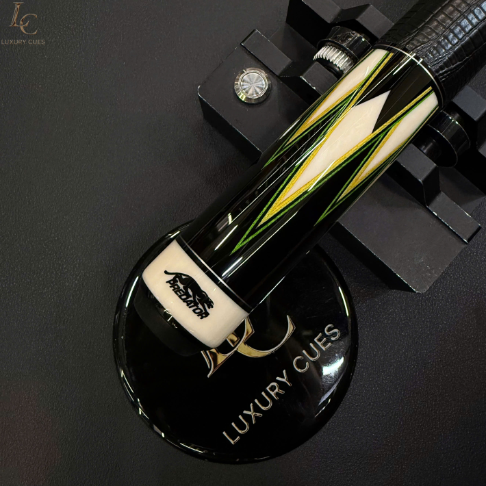 CHUÔI CƠ BIDA LỖ PREDATOR TRUE SPLICE 16 LIMITED EDITION - GỖ MUN ĐEN ĐIỂM XANH LÁ/VÀNG - TAY CẦM DA CAO CẤP