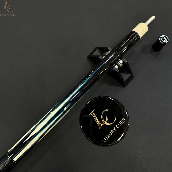 CHUÔI CƠ BIDA LỖ PREDATOR TRUE SPLICE 16 LIMITED EDITION - GỖ MUN ĐEN ĐIỂM XANH DƯƠNG/XANH NGỌC - TAY CẦM DA CAO CẤP