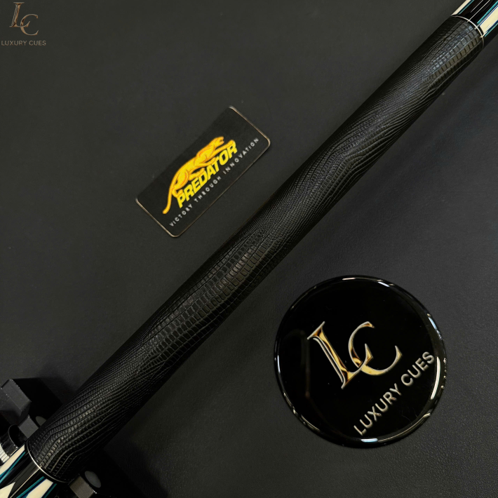 CHUÔI CƠ BIDA LỖ PREDATOR TRUE SPLICE 16 LIMITED EDITION - GỖ MUN ĐEN ĐIỂM XANH DƯƠNG/XANH NGỌC - TAY CẦM DA CAO CẤP