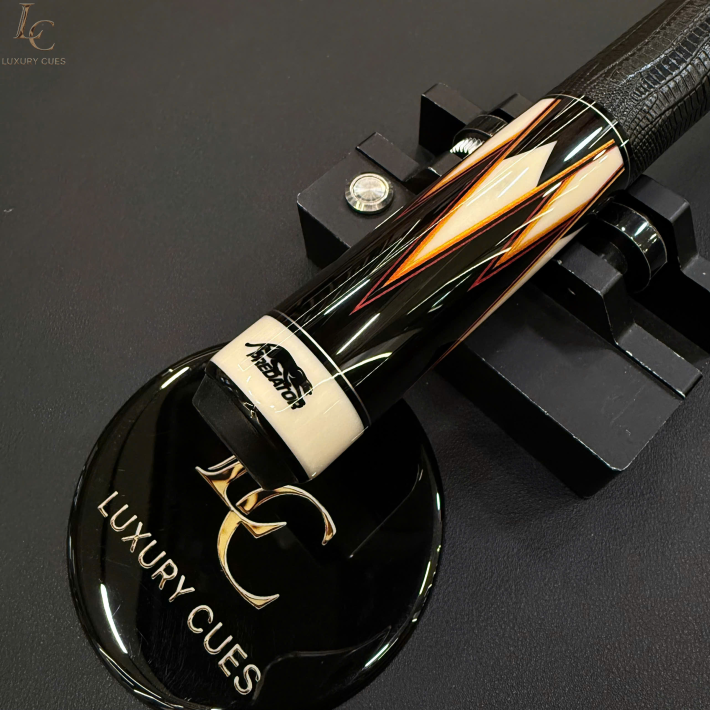 CHUÔI CƠ BIDA LỖ PREDATOR TRUE SPLICE 16 LIMITED EDITION - GỖ MUN ĐEN ĐIỂM ĐỎ/CAM - TAY CẦM DA CAO CẤP