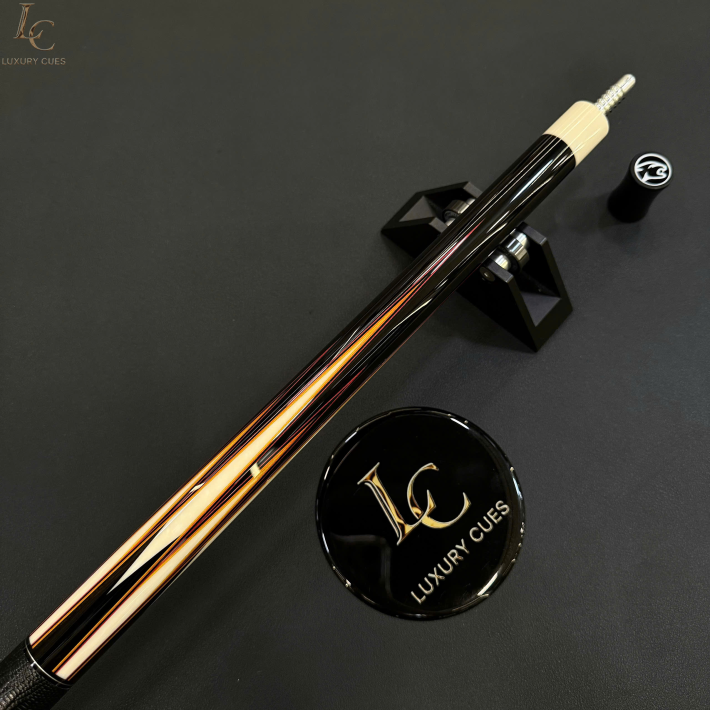 CHUÔI CƠ BIDA LỖ PREDATOR TRUE SPLICE 16 LIMITED EDITION - GỖ MUN ĐEN ĐIỂM ĐỎ/CAM - TAY CẦM DA CAO CẤP