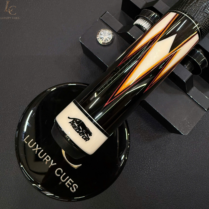 CHUÔI CƠ BIDA LỖ PREDATOR TRUE SPLICE 16 LIMITED EDITION - GỖ MUN ĐEN ĐIỂM ĐỎ/CAM - TAY CẦM DA CAO CẤP