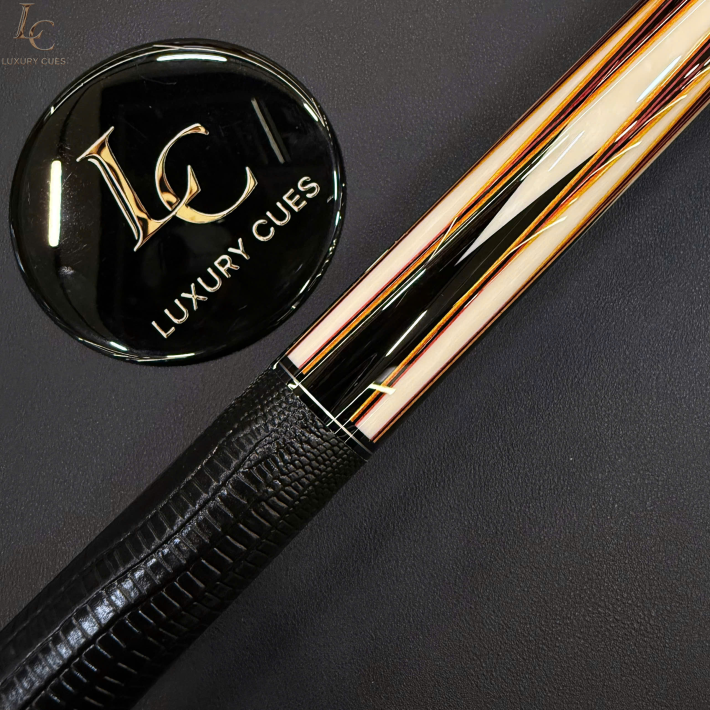 CHUÔI CƠ BIDA LỖ PREDATOR TRUE SPLICE 16 LIMITED EDITION - GỖ MUN ĐEN ĐIỂM ĐỎ/CAM - TAY CẦM DA CAO CẤP