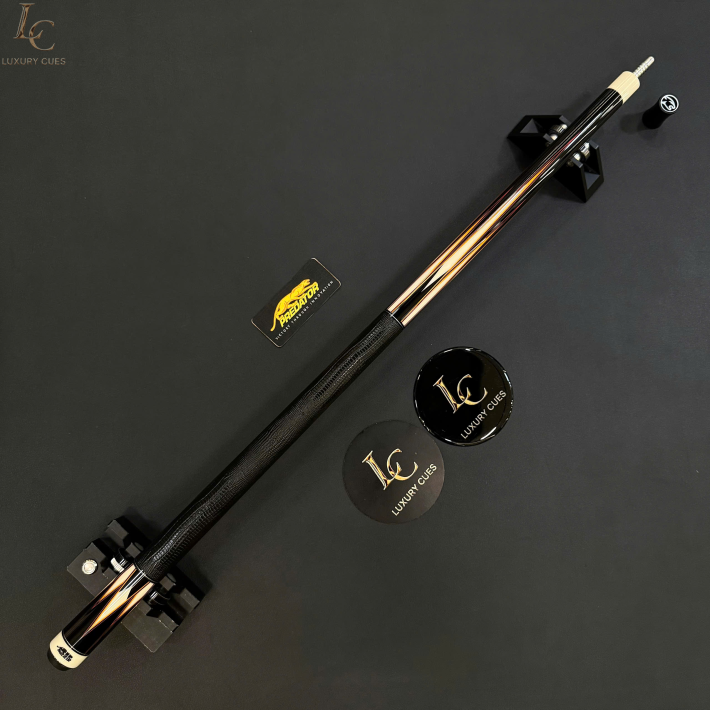 CHUÔI CƠ BIDA LỖ PREDATOR TRUE SPLICE 16 LIMITED EDITION - GỖ MUN ĐEN ĐIỂM ĐỎ/CAM - TAY CẦM DA CAO CẤP